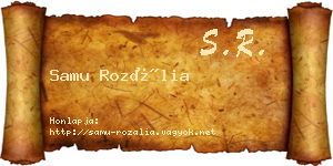 Samu Rozália névjegykártya