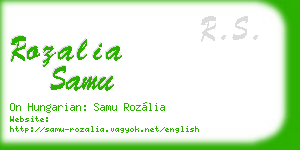 rozalia samu business card